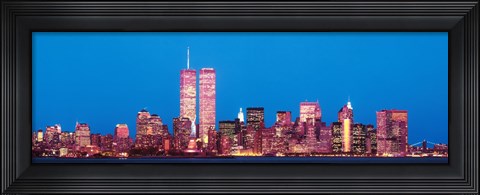 Framed Evening Lower Manhattan New York NY Print