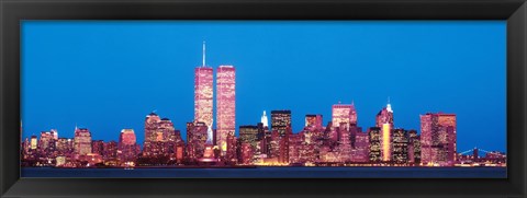 Framed Evening Lower Manhattan New York NY Print