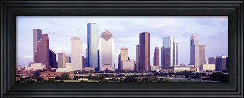 Framed Houston, Texas Skyline Print