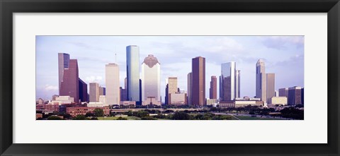 Framed Houston, Texas Skyline Print