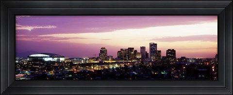 Framed Phoenix with Purple Sky Print
