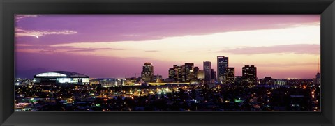 Framed Phoenix with Purple Sky Print