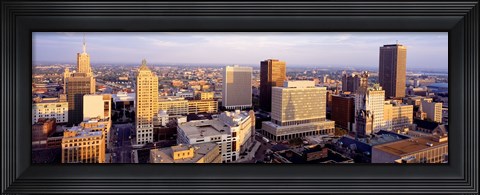 Framed High angle view of a cityscape, Buffalo, New York State, USA Print