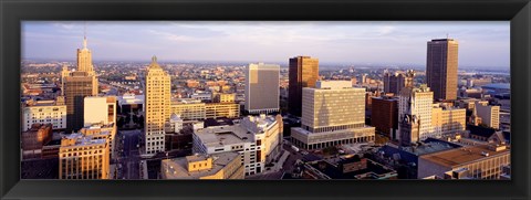 Framed High angle view of a cityscape, Buffalo, New York State, USA Print