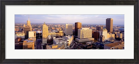 Framed High angle view of a cityscape, Buffalo, New York State, USA Print