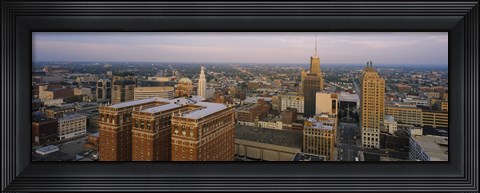 Framed High Angle View Of Buildings In A City, Buffalo, New York State, USA Print