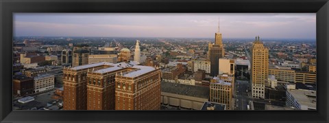 Framed High Angle View Of Buildings In A City, Buffalo, New York State, USA Print