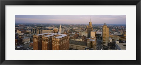 Framed High Angle View Of Buildings In A City, Buffalo, New York State, USA Print