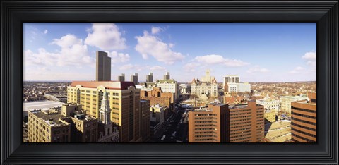 Framed High angle view of a city, Albany, New York State, USA Print