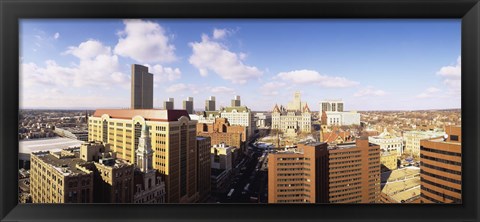 Framed High angle view of a city, Albany, New York State, USA Print