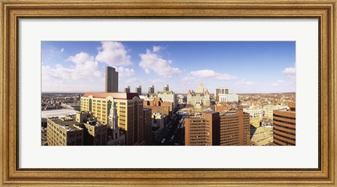 Framed High angle view of a city, Albany, New York State, USA Print