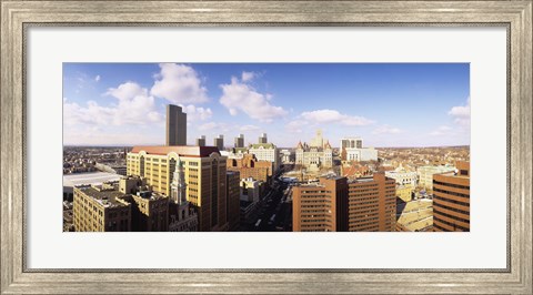 Framed High angle view of a city, Albany, New York State, USA Print