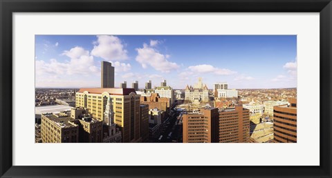 Framed High angle view of a city, Albany, New York State, USA Print