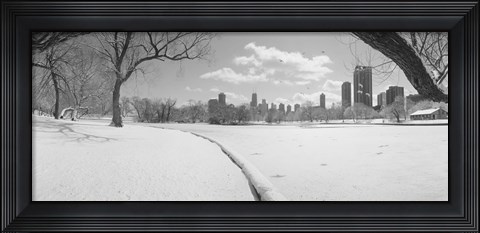 Framed Buildings in a city, Lincoln Park, Chicago, Illinois, USA Print