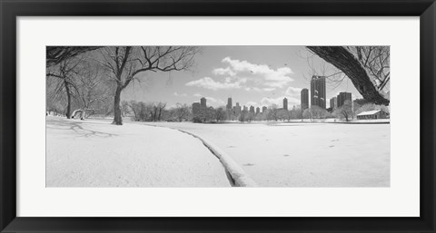 Framed Buildings in a city, Lincoln Park, Chicago, Illinois, USA Print
