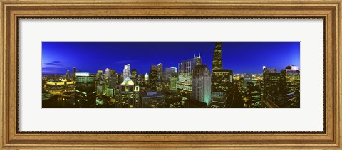 Framed Evening Chicago Illinois Print