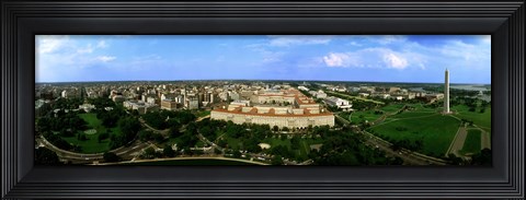 Framed Aerial View Of The City, Washington DC, District Of Columbia, USA Print