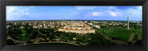 Framed Aerial View Of The City, Washington DC, District Of Columbia, USA Print