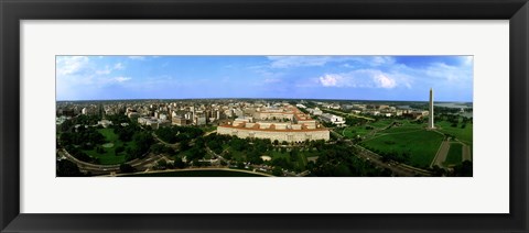 Framed Aerial View Of The City, Washington DC, District Of Columbia, USA Print