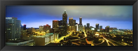 Framed Evening Atlanta GA Print