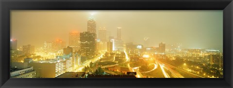 Framed USA, Georgia, Atlanta, Fog in Atlanta Print