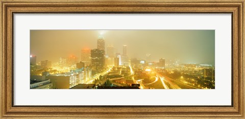 Framed USA, Georgia, Atlanta, Fog in Atlanta Print