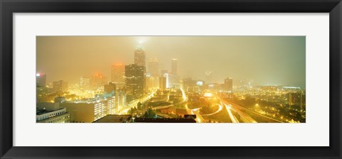 Framed USA, Georgia, Atlanta, Fog in Atlanta Print