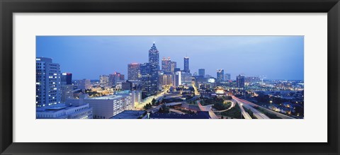 Framed Evening In Atlanta, Atlanta, Georgia, USA Print