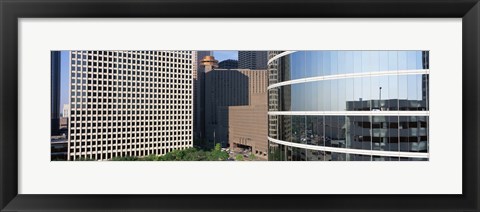 Framed Skyscraper windows in Houston, TX Print