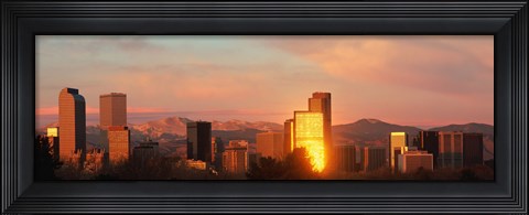 Framed Denver skyline Print