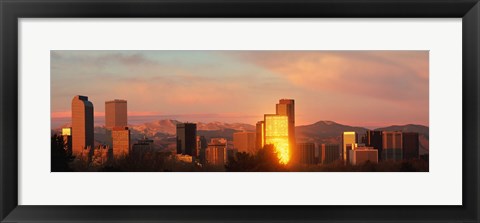 Framed Denver skyline Print