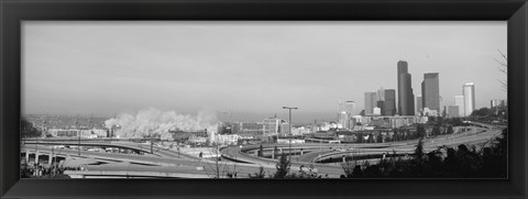 Framed Building demolition near a highway, Seattle, Washington State, USA Print