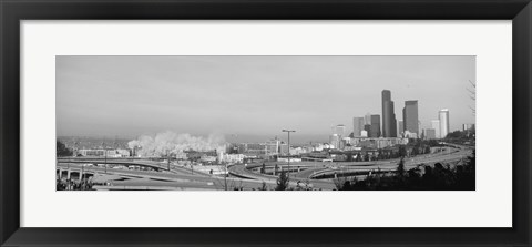 Framed Building demolition near a highway, Seattle, Washington State, USA Print