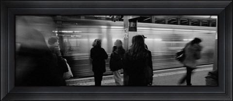 Framed Subway, Station, NYC, New York City, New York State, USA Print