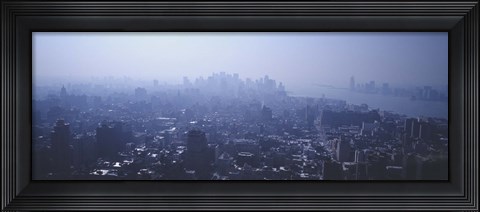 Framed Smog Over New York, NYC, New York City, New York State, USA Print