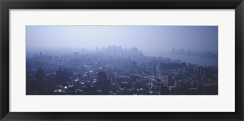 Framed Smog Over New York, NYC, New York City, New York State, USA Print