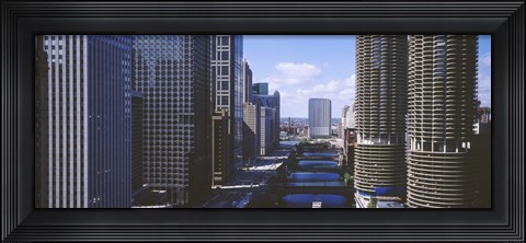 Framed USA, Illinois, Chicago, Chicago River Print