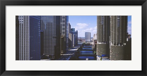 Framed USA, Illinois, Chicago, Chicago River Print