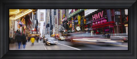 Framed Traffic on the street, 42nd Street, Manhattan, New York City, New York State, USA Print