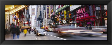 Framed Traffic on the street, 42nd Street, Manhattan, New York City, New York State, USA Print