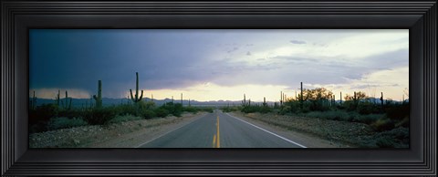 Framed Desert Road near Tucson Arizona USA Print