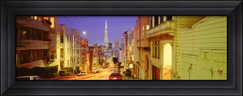Framed Evening In San Francisco, San Francisco, California, USA Print