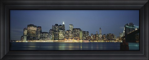 Framed Buildings On The Waterfront, NYC, New York City, New York State, USA Print