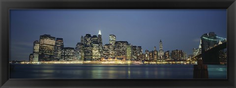 Framed Buildings On The Waterfront, NYC, New York City, New York State, USA Print