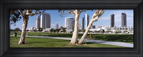 Framed Embarcadero Marina Park, San Diego, California, USA Print