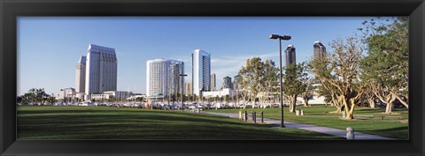 Framed USA, California, San Diego, Marina Park Print