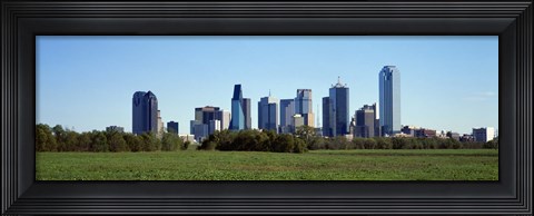Framed Dallas on a clear day,TX Print