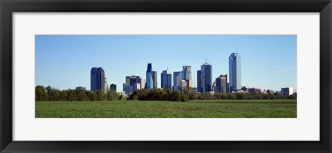 Framed Dallas on a clear day,TX Print