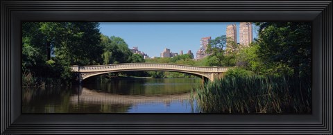 Framed Bridge across a lake, Central Park, New York City, New York State, USA Print
