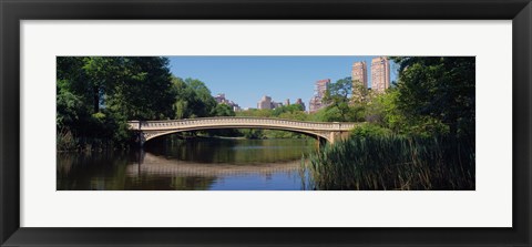 Framed Bridge across a lake, Central Park, New York City, New York State, USA Print